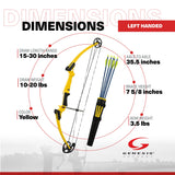 Genesis Archery Original Left Handed Compound Bow Archery Kit, Yellow (5 Pack) - 323641