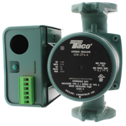 Taco Cast Iron Priority Zoning Circulator 1/25 HP 115V - 008-ZF6-6