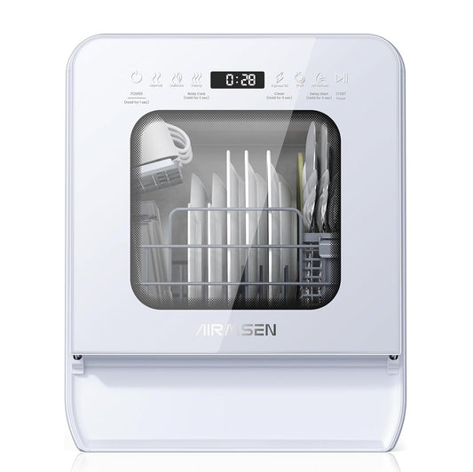 Airmsen Portable Countertop Dishwasher with Built-in Water Tank, 3 Place Settings - E4042741168