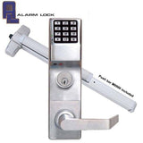 Alarm Lock Trilogy  Keypad Digital Lock w/ Audit Trail - for M9900 Panic Exit Bar - 26D - Satin Chrome - ALL-ETDLS1G/26DM99K