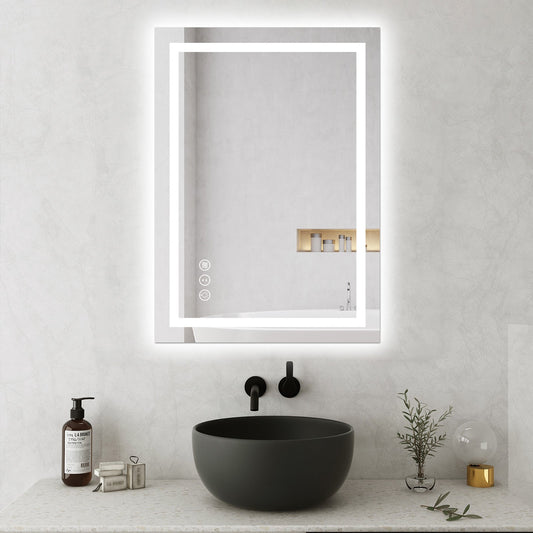 Awoco LED Bathroom Mirror, Dimmable, Anti-Fog, 3 Colors – AWC-LM20S28