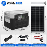 Eco-Worthy 400W 2x Bifacial 195W Solar Panel & 1920Wh Portable Power Station