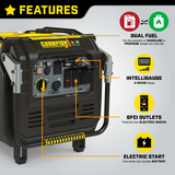 Champion&nbsp; 7000W/8500W Generator Dual Fuel Gas Propane Inverter Low THD CO Shield Electric Start New - 201175