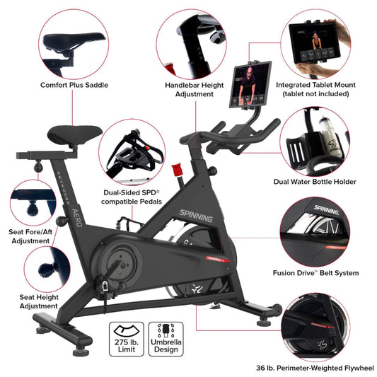 Spinning Spin Bikes Spinning Aero Connected Home Spinner Bike - 10-024