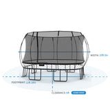 Springfree Trampoline Kids Jumbo Square 13 Ft Trampoline w/ Enclosure (Open Box) - 255298