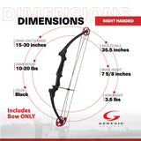 Genesis Archery Original Adjustable Right Handed Compound Bow, Black (2 Pack) - 323576