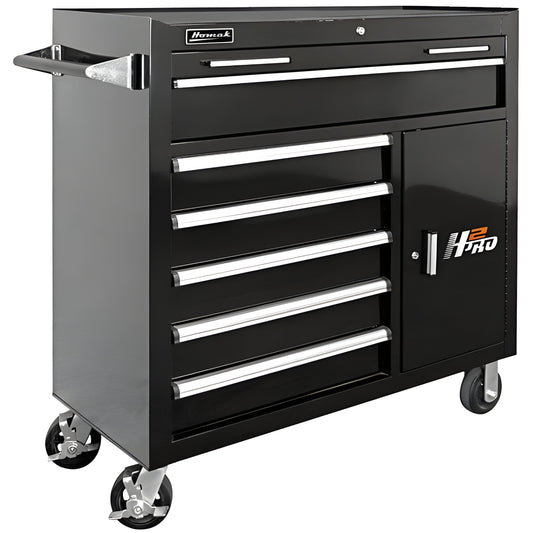 Homak  41" H2Pro 6 Drawer with 2 Drawer Comp Roller Cabinet - BK04041062