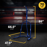 Everlast Dual Powder Coated 100 Lb Punching and Speed Bag Stand, Black (Used) - 293574