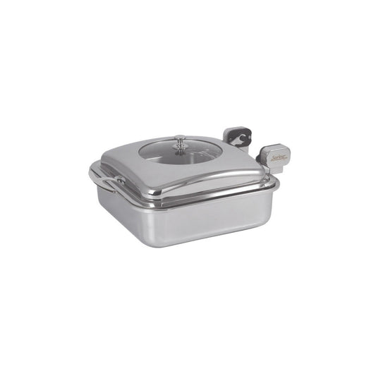 Spring USA 2474-6 Square Vision Induction Buffet Server with Chrome Accents - SP24746