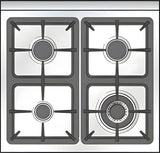 Verona - 24" Gas Range - 4 Burners - Stainless Steel, White, Matte Black - VEFSGG244NSS