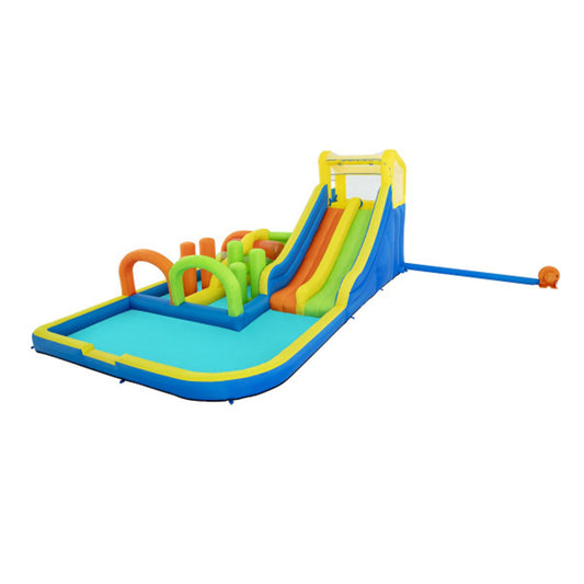 19 Foot Tall AquaRace Kids Inflatable Water Park w/ Dual Slides - 300754