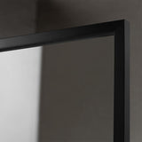 Serene Valley 34 x 72 Inch Tempered Glass Stand Alone Shower Screen, Matte Black - 280469