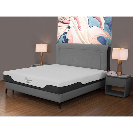DynastyMattress CoolBreeze 12 Inch Essential Sleep Air Gel Infused Memory Foam Bed Medium Firm Queen Size - 289688