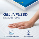 DynastyMattress CoolBreeze 12 Inch Essential Sleep Air Gel Infused Memory Foam Bed Medium Firm Twin XL Size - 299338