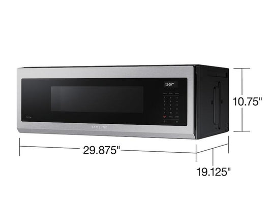 Samsung 30" 1.1 Cu. Ft. Smart Over-the-Range Microwave with Wi-Fi, Voice Control, and Superior Hood Performance in Stainless Steel - ME11A7710DS-KT