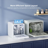 Airmsen Portable Countertop Dishwasher with Built-in Water Tank, 3 Place Settings - E4042741168