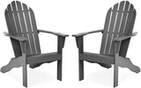 Tangkula Adirondack Chair,  for Patio Deck Lawn Backyard, Garden Adirondack Furniture - 4*OP70302GR