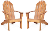 Tangkula Adirondack Chair,  for Patio Deck Lawn Backyard, Garden Adirondack Furniture - 4*OP70302GR
