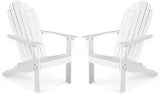 Tangkula Adirondack Chair,  for Patio Deck Lawn Backyard, Garden Adirondack Furniture - 4*OP70302GR