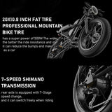 Sunpie 20 inch 48V 15.6A 500W Fat Tire Electric Bikes for Adults - Z8