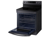 SAMSUNG 6.3 cu. ft. Smart Freestanding Electric Range with No-Preheat Air Fry & Convection in Black Stainless Steel - NE63A6511SG-KT