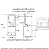 GE Unitized Spacemaker 3.8 cu. ft. Washer & 5.9 cu. ft. Gas Dryer - GUD27GSPMDG-KT