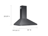 SAMSUNG 30" Wall Mount Hood in Black Stainless Steel - NK30R5000WG-KT