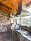 Proline  Island Range Hood, Ducted, 900/1800 CFM, Stainless Steel Finish - Proline PROSI