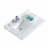 Laviva 36" Offset Countertop with Rectangular Sink - Left - 313613-36-BW