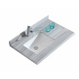 Laviva 36" Offset Countertop with Rectangular Sink - Left - 313613-36-BW