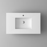 Laviva VIVA Stone Matte White Countertop - 313SQ1HSS-24-MW
