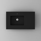 Laviva VIVA Stone Matte Black Countertop - 313SQ1HSS-24-MB
