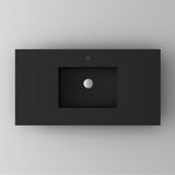 Laviva VIVA Stone Matte Black Countertop - 313SQ1HSS-24-MB