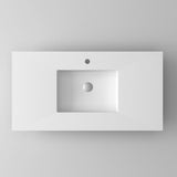 Laviva VIVA Stone Matte White Countertop - 313SQ1HSS-24-MW