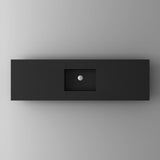 Laviva VIVA Stone Matte Black Countertop - 313SQ1HSS-24-MB