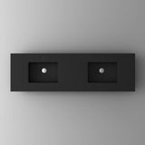 Laviva VIVA Stone Matte Black Countertop - 313SQ1HSS-24-MB