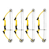 Genesis Archery Original Adjustable Right Handed Compound Bow, Yellow (4 Pack) - 323571