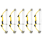 Genesis Archery Original Adjustable Right Handed Compound Bow, Yellow (5 Pack) - 323573