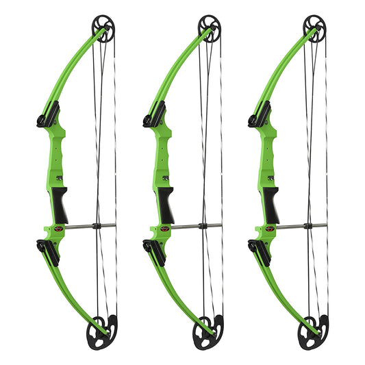 Genesis Archery Compound Bow Adjustable Sizing for Left Handed, Green (3 Pack) - 323631