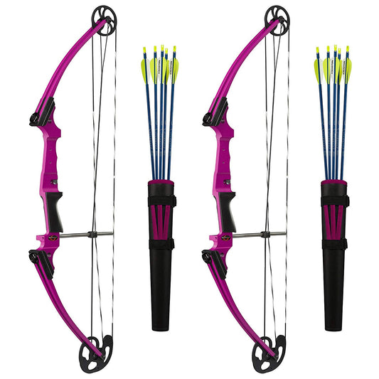 Genesis Archery Original Left Handed Compound Bow Archery Kit, Purple (2 Pack) - 323657