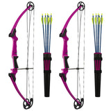 Genesis Archery Original Left Handed Compound Bow Archery Kit, Purple (2 Pack) - 323657