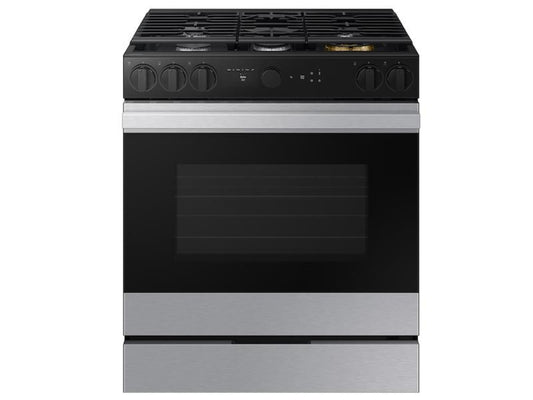SAMSUNG Bespoke 6.0 cu. ft. Smart Slide-In Gas Range with Air Sous Vide & Air Fry in Stainless Steel - NSG6DG8500SR-KT