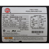 U. S. Motors Nidec Motor Corp TT506 Motor US Motor/WW 5.0hp 230v 2-Speed 56Y Frame Replacement TT506 - TT506