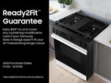 SAMSUNG Bespoke 6.0 cu. ft. Smart Slide-In Gas Range with Air Fry & Precision Knobs in White Glass - NSG6DB830012-KT