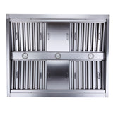 Proline PLJI 102 Island Range Hood – 1200 CFM, Stainless Steel, Outdoor Rated