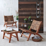 texxture Copenhagen Banana Tree Bark Chair, Wood Legs, Home Furniture, Natural - 388575