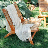 texxture Copenhagen Banana Tree Bark Chair, Wood Legs, Home Furniture, Natural - 388575