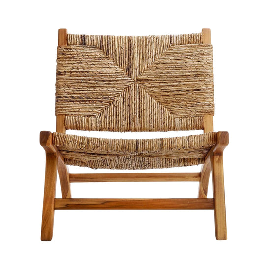 texxture Copenhagen Banana Tree Bark Chair, Wood Legs, Home Furniture, Natural - 388575