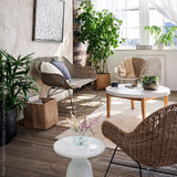 texxture Ormond Woven Rattan Settee with Metal Legs, Home Furniture, Natural - 388582