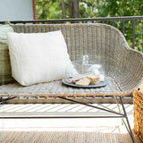 texxture Ormond Woven Rattan Settee with Metal Legs, Home Furniture, Natural - 388582